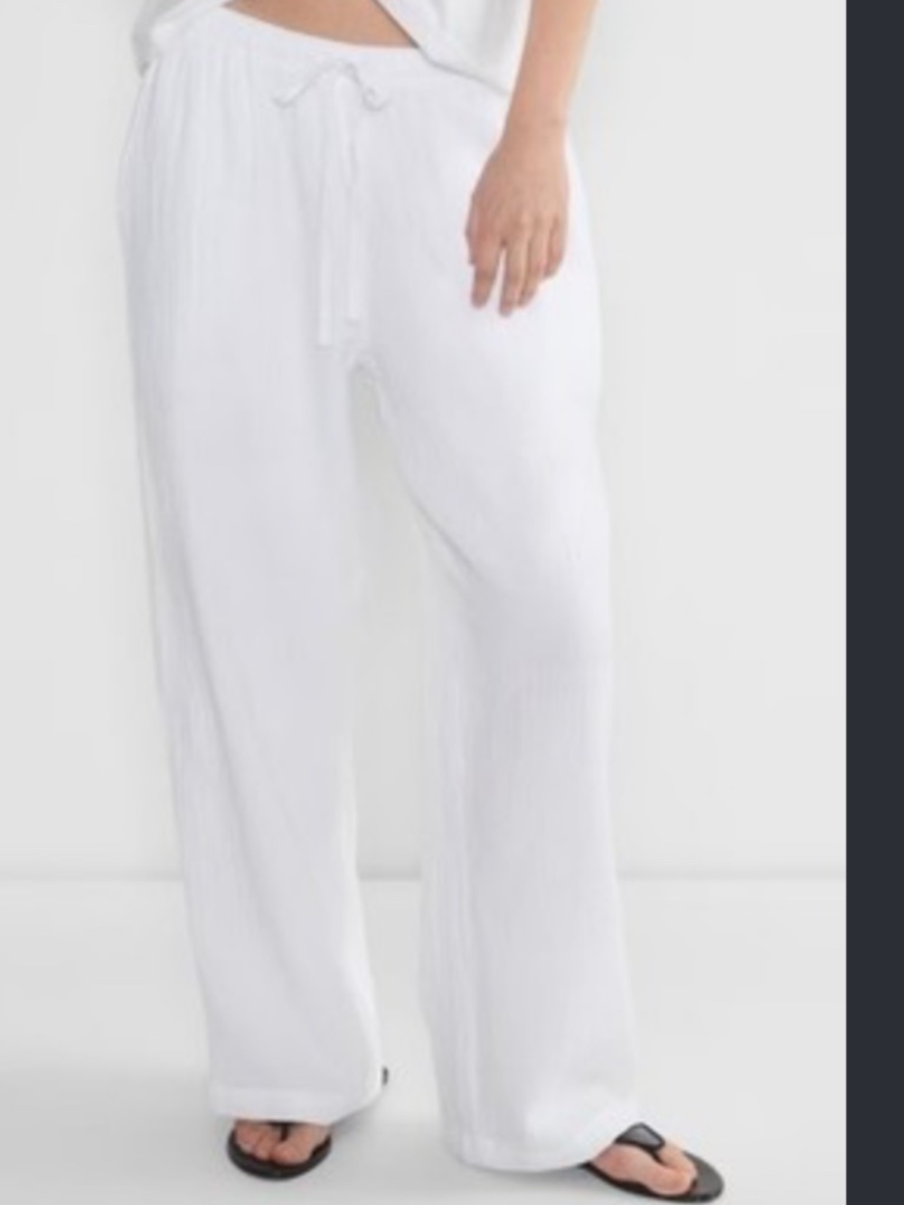 ARITZIA LITTLE MOON WHITE LINEN PANTS XXS